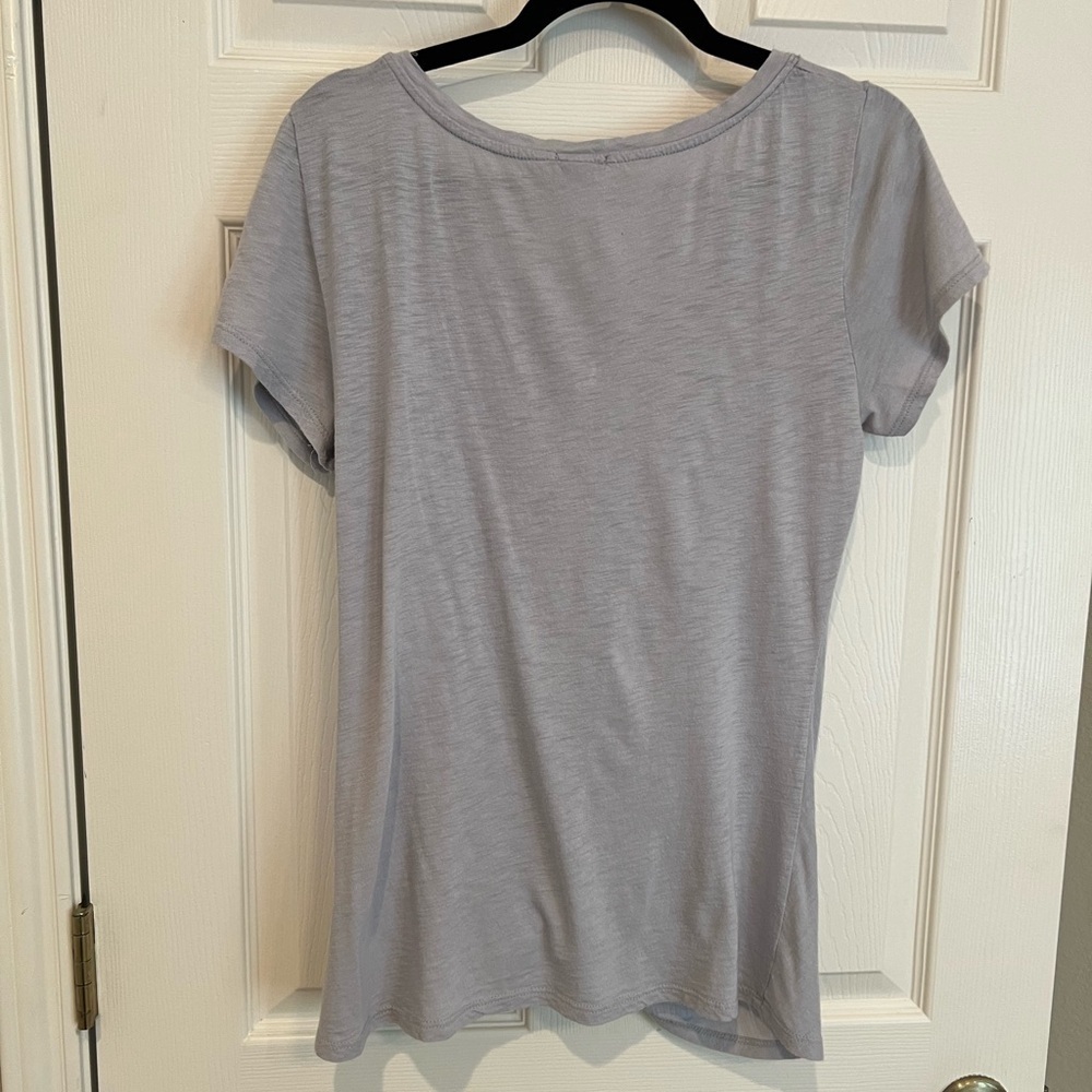 BP Short Sleeve T-Shirt Scoop Neck with Front Knot in Grey Nordstrom - Picture 11 of 15